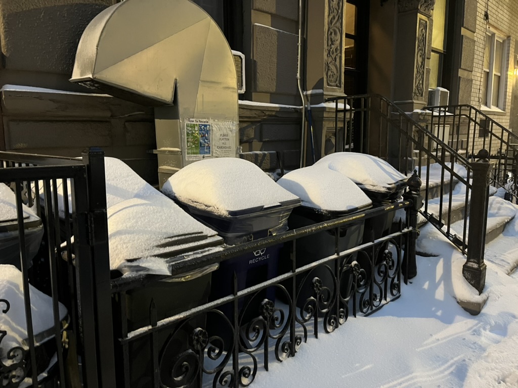 Trash in the snow